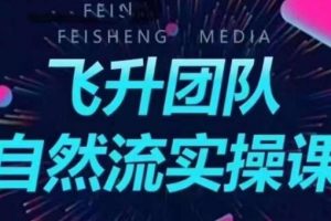 飞升团队课程自然流实操课，抖音半无人起号主播间搭建教学